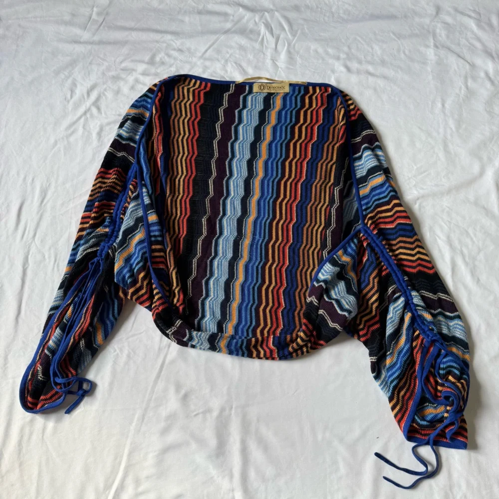 Democracy Multicolor Zigzag Knit Sweater No Size but feels like M - Picture 1 of 6